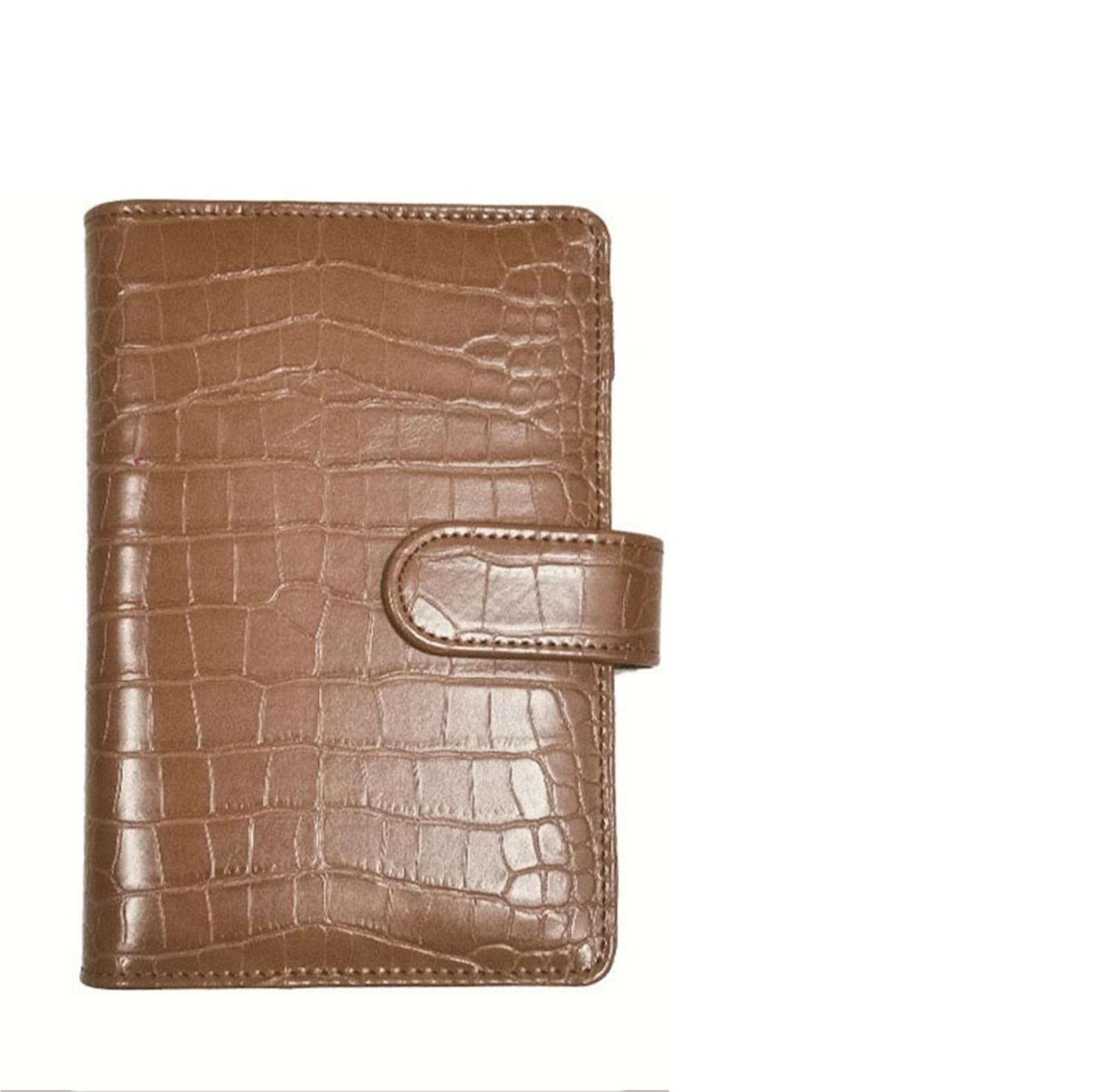 QWWQYDY Bookloose Leaf Notepad Loose-leaf Notebook Cover Stationery Hand Ledger Notebook Planner PU Leather Case For Noteook Binder Journal Binder(Brown,A6)