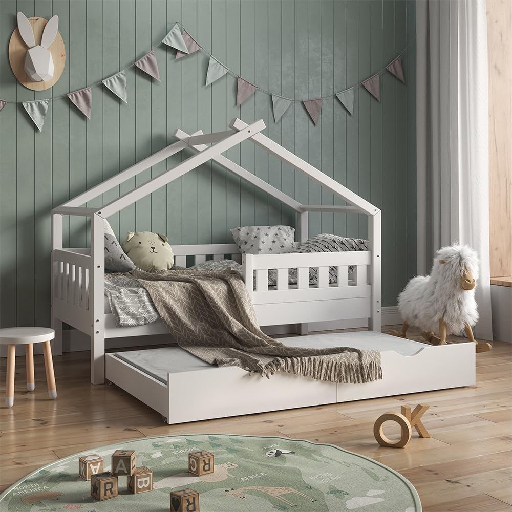 VitaliSpa Matelas pour Enfants, Blanc, 80x150cm H2 Degré de dureté, Convient aux Lits pour Enfants et Adolescents, Lavable en Machine