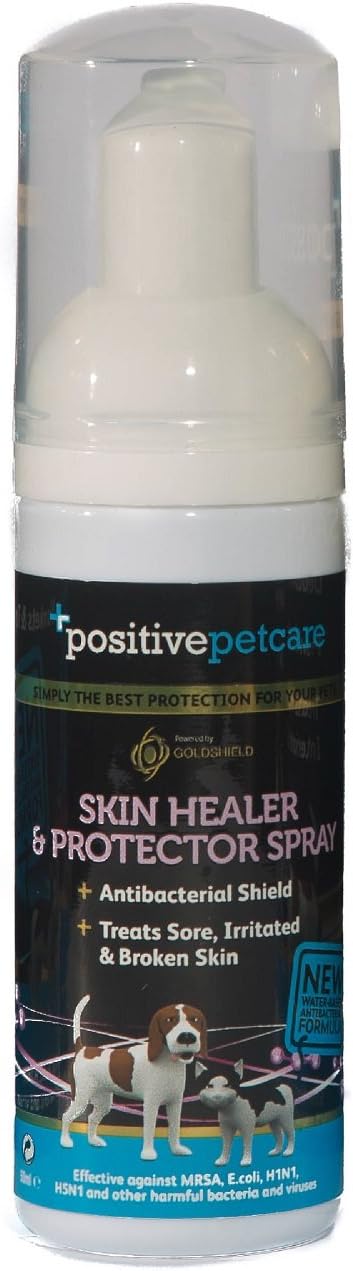 24 Hour Dog Skin Healer and Skin Problem Protector, New Long-Lasting Anti-Bacterial Formula, Water-Based, 100% Safe for Dogs, Cats & Other Pets - 50 ml by Positive Petcare