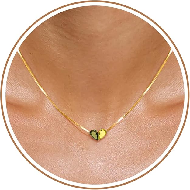 Birthstone Necklace for Women Dainty Gold Necklace with 2 Birthstone Christmas Stocking Stuffers Teen Girl Gifts Trendy Stuff Birthday Gift Moms 2025 Graduation Gift Adjustable Anniversary Jewelry for Daughter Girlfriend Friend