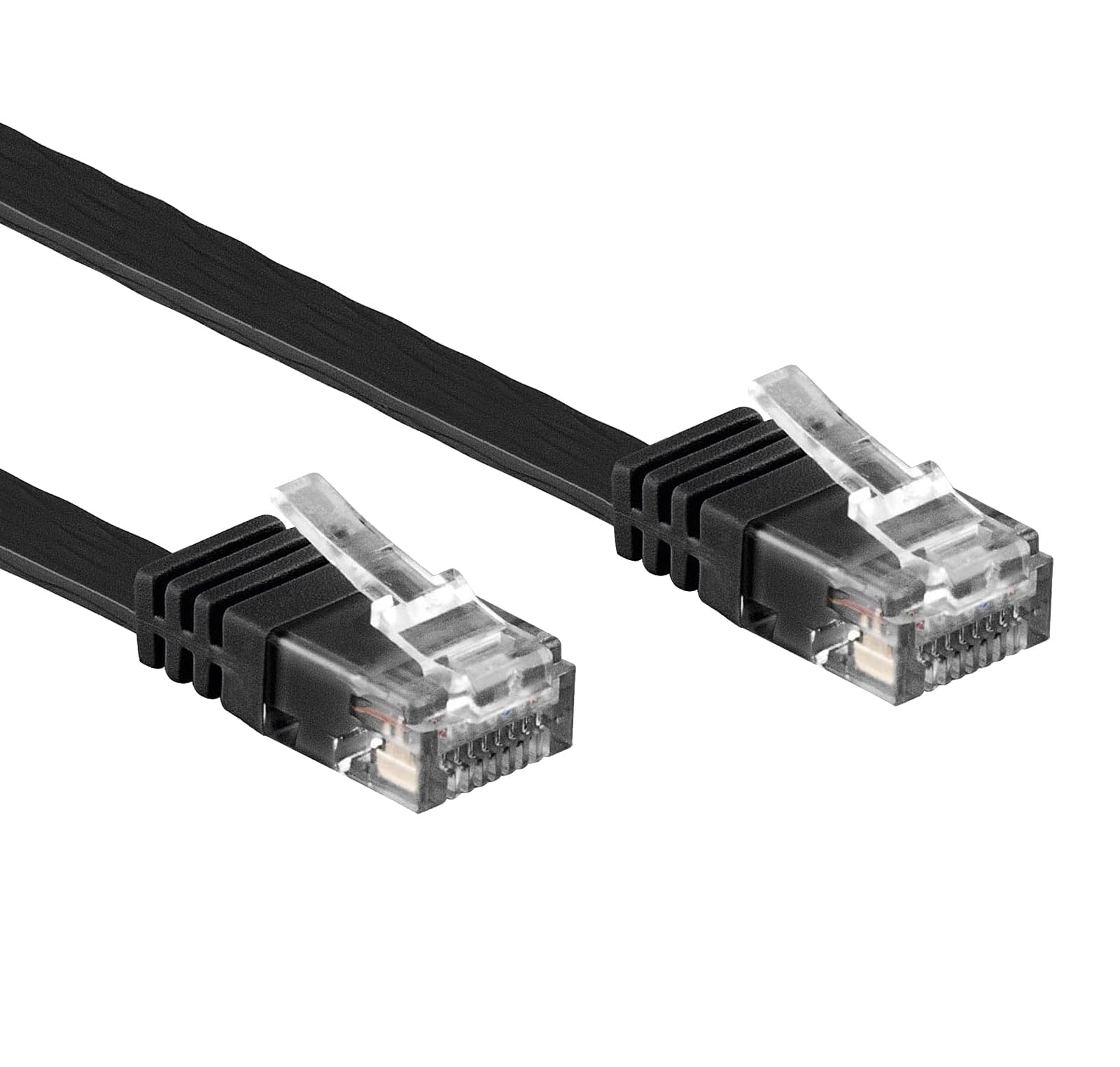 Techly ICOC U6A-FL-200BKT - Cable de red (20 m, Cat6a, U/UTP (UTP), RJ-45, RJ-45, Negro)