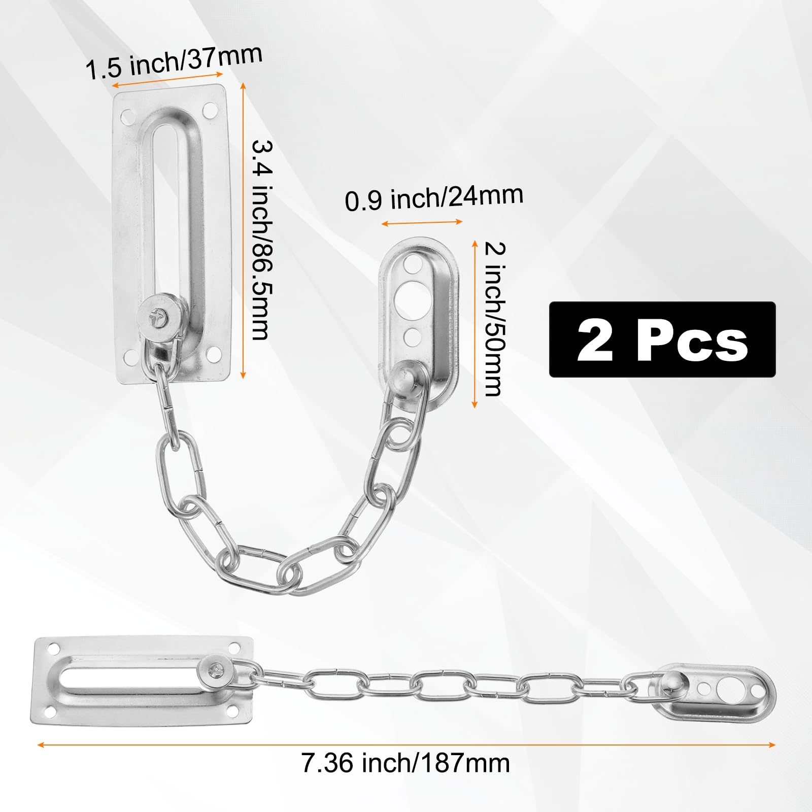 M METERXITY 2-Pack Door Chain Lock - Image 3