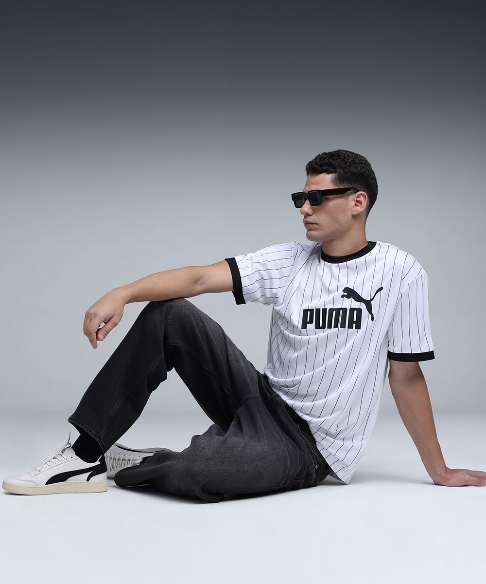 PUMA Ess Striped Jersey Maglie Uomo (Pacco da 1)