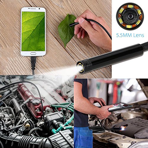 Lente de Endoscópio IP67 à prova d'agua com fio USB de 1M, 6LEDs, tubo de câmera para OTG, compatív