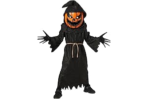 Boys Grim Reaper Costume: Pumpkin Halloween Costume for Kids