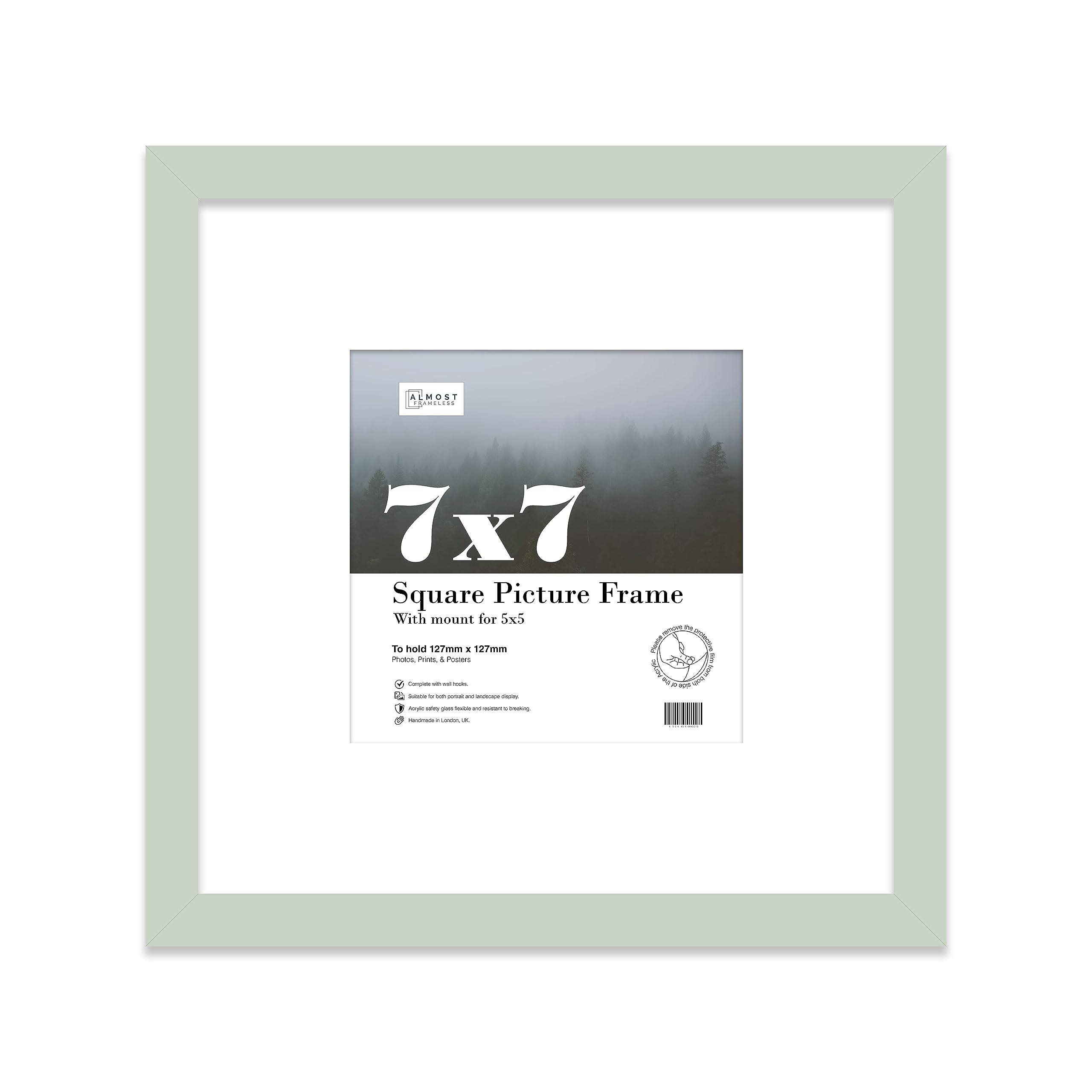 12X12" Light Blue Picture Frame12X12" Square Frame With 10X10" Mount For 12X12"/10X10" Pictures Moderrn Style Thin Edge1 Pack from B&Q