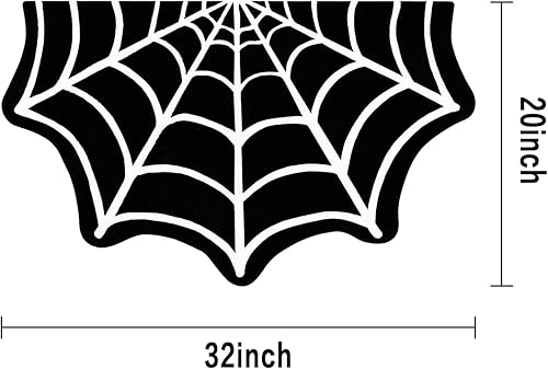 Miniatura 3 de Alfombras de baño de Halloween para baño, tela de araña de Halloween, absorbente y antideslizante, bonita alfombra de ducha, lavable y suave para