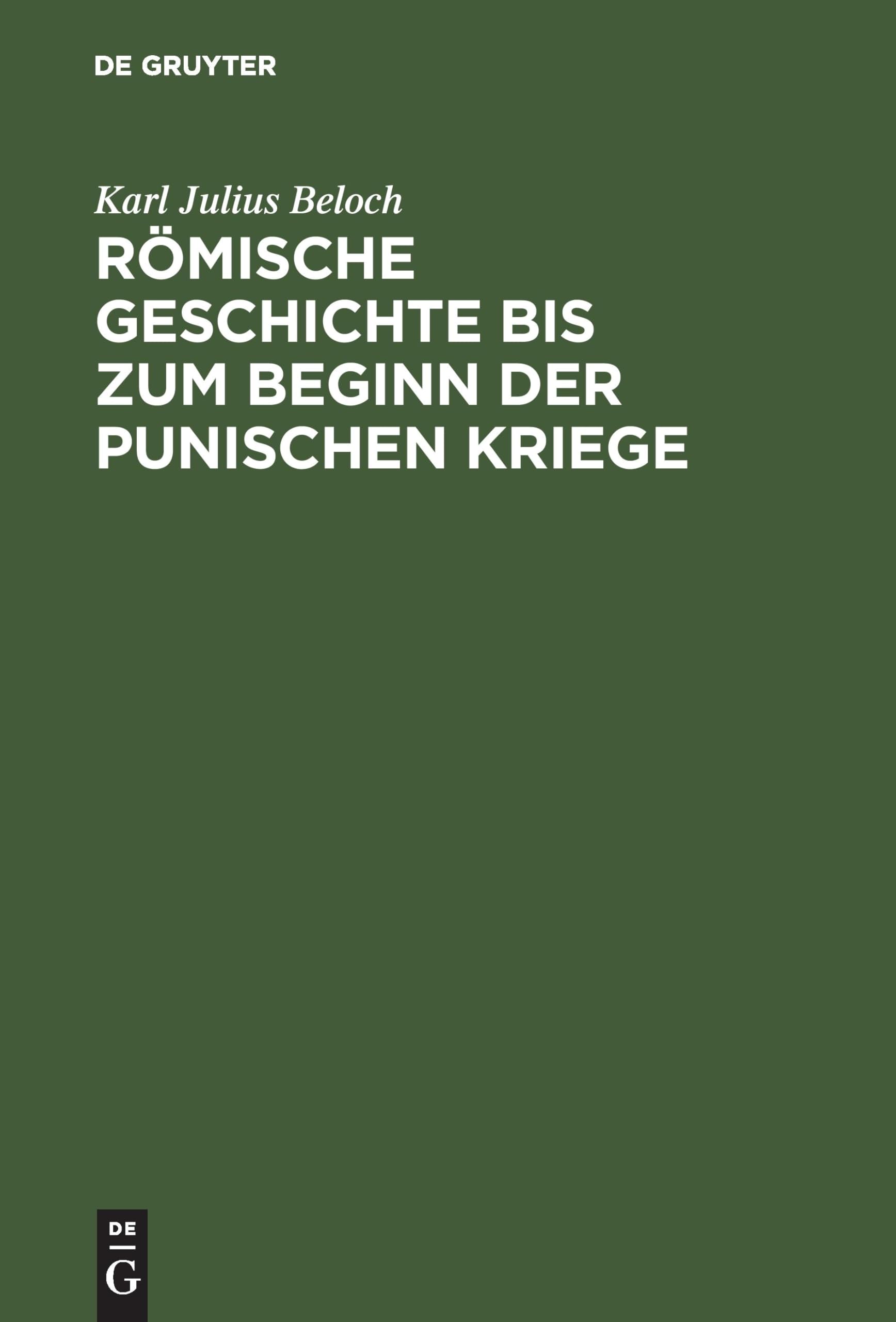 Römische Geschichte Bis Zum Beginn Der Punischen Kriege
