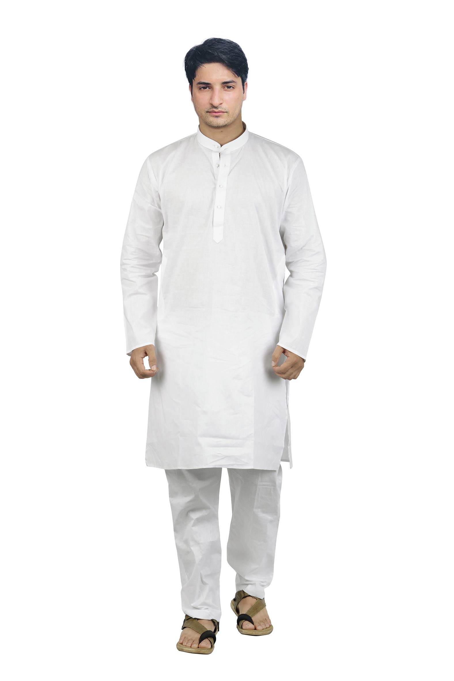 maharaja Shirt Men's Pure Cotton Aligarhi Kurta Pyjama Set-picture-19