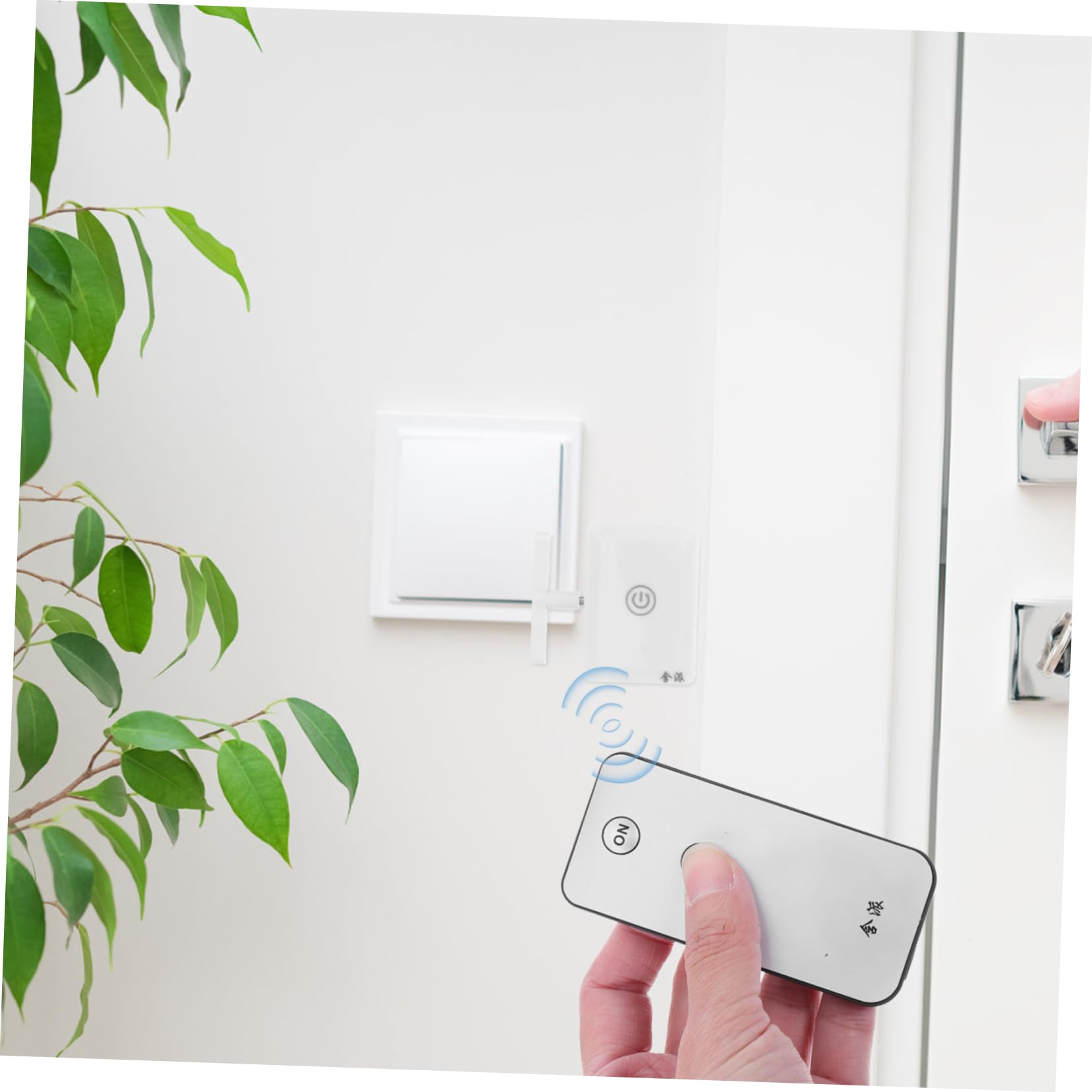 Homoyoyo Interruptor Inalambrico 12v para Lámparas con Control Remoto, 2 Juegos Recargables sin Cable, Abs Blanco, Fácil Carga para Hogar y Centros Comerciales