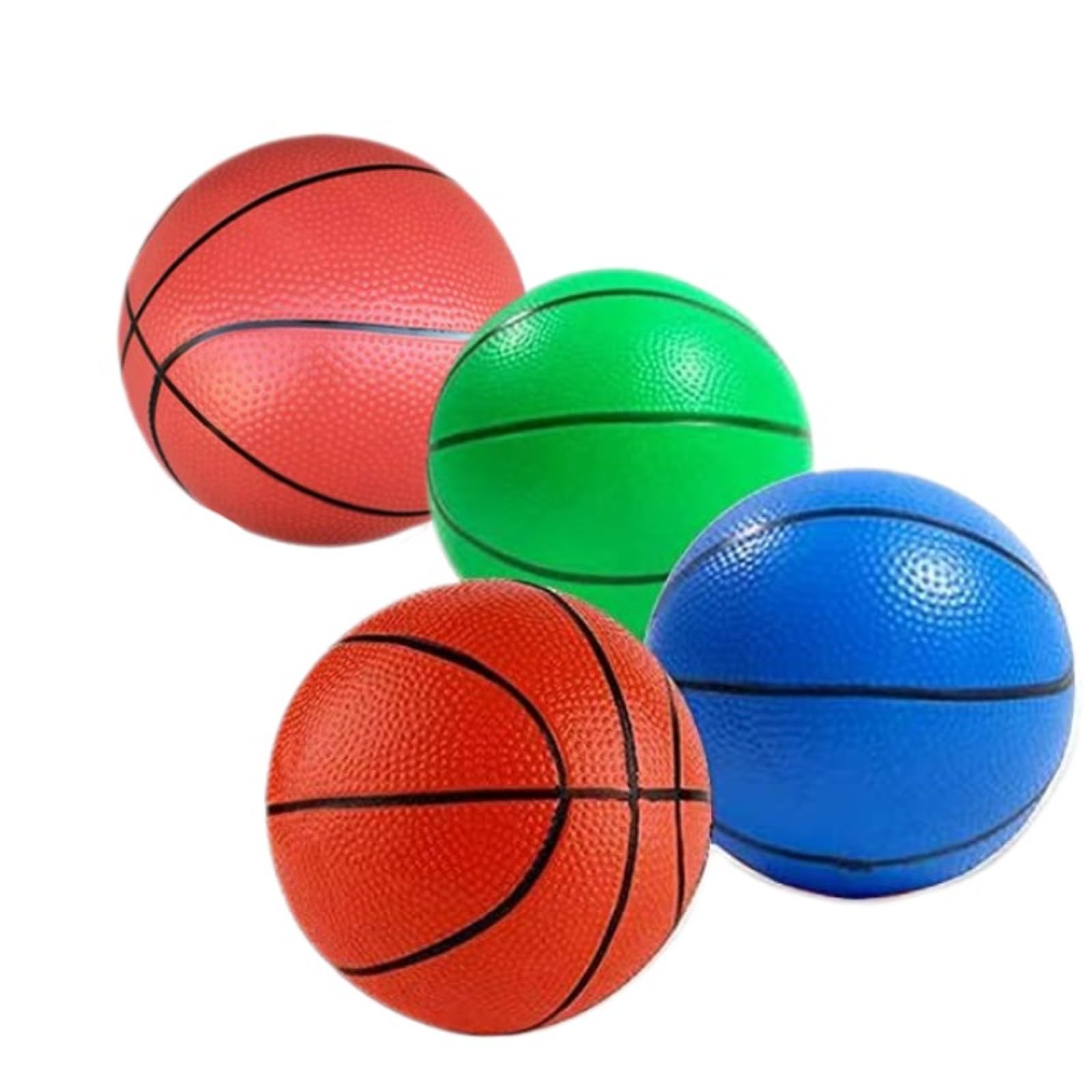 ASQzhuLIWing 4 piece mini basketball set 12.7cm inflatable soft rubber basketballs a small portable stress relief ball perfect for indoor and outdoor pool parties