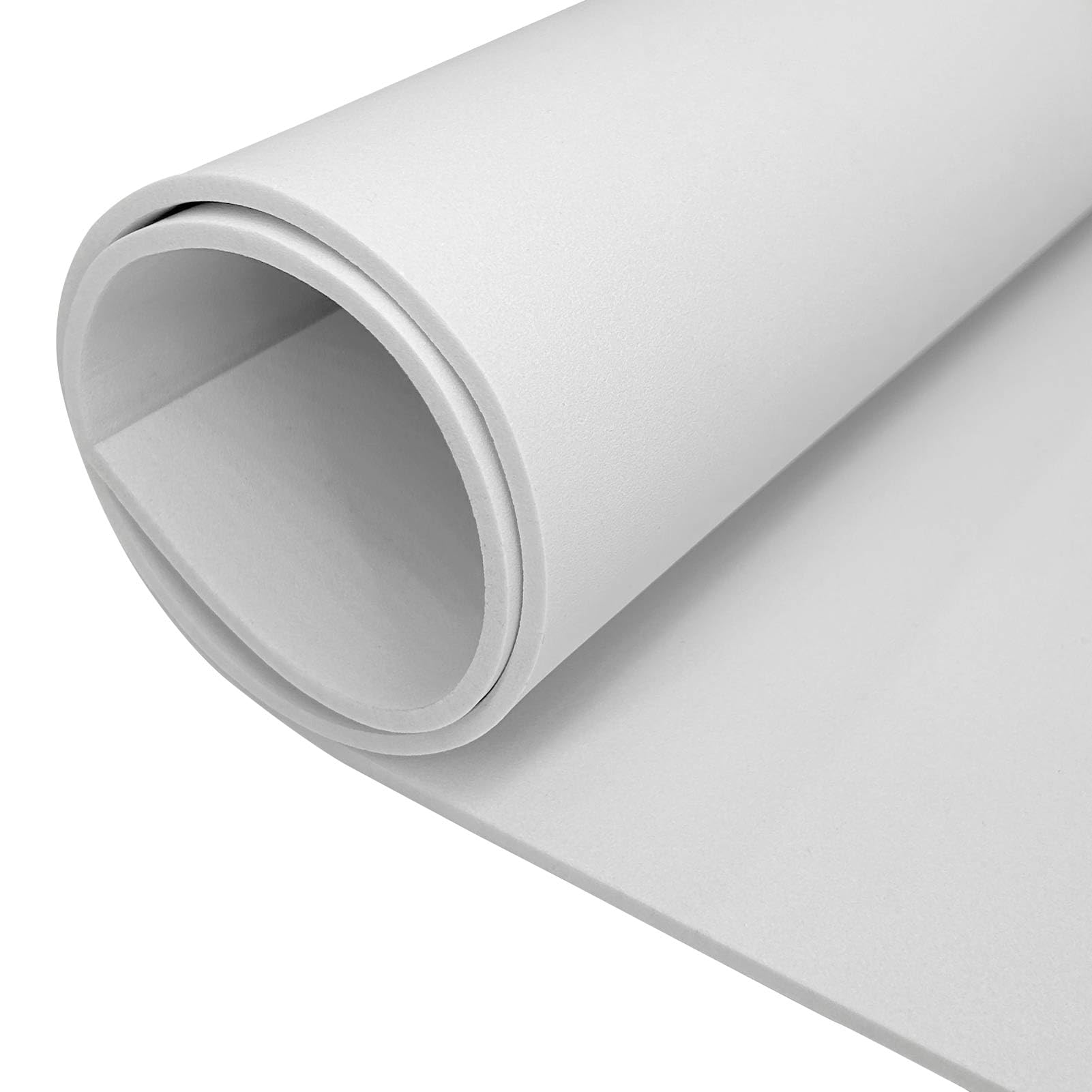 EVA Foam Roll - 4mm Thick White Craft Foam Sheets - 15" x 39" Large Cosplay Foam Sheet - Ultra High Density 86 kg/m³ - Pliable & Elastic for Craft Projects Costume Cosplay Foam - by Biguphate