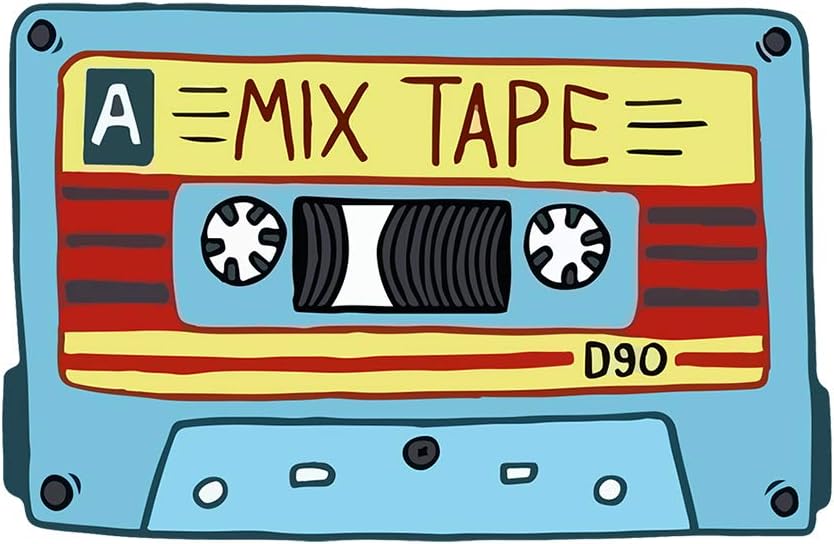 Mix Tape Retro Sticker Decal Notebook Car Laptop 5" x 3" (Color)