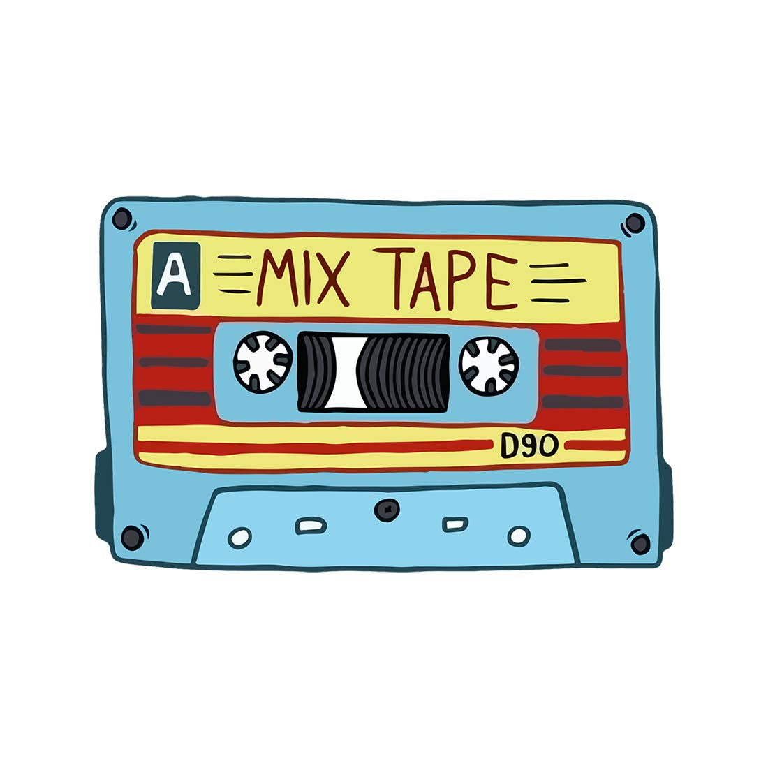 Mix Tape Retro Sticker Decal Notebook Car Laptop 5" x 3" (Color)