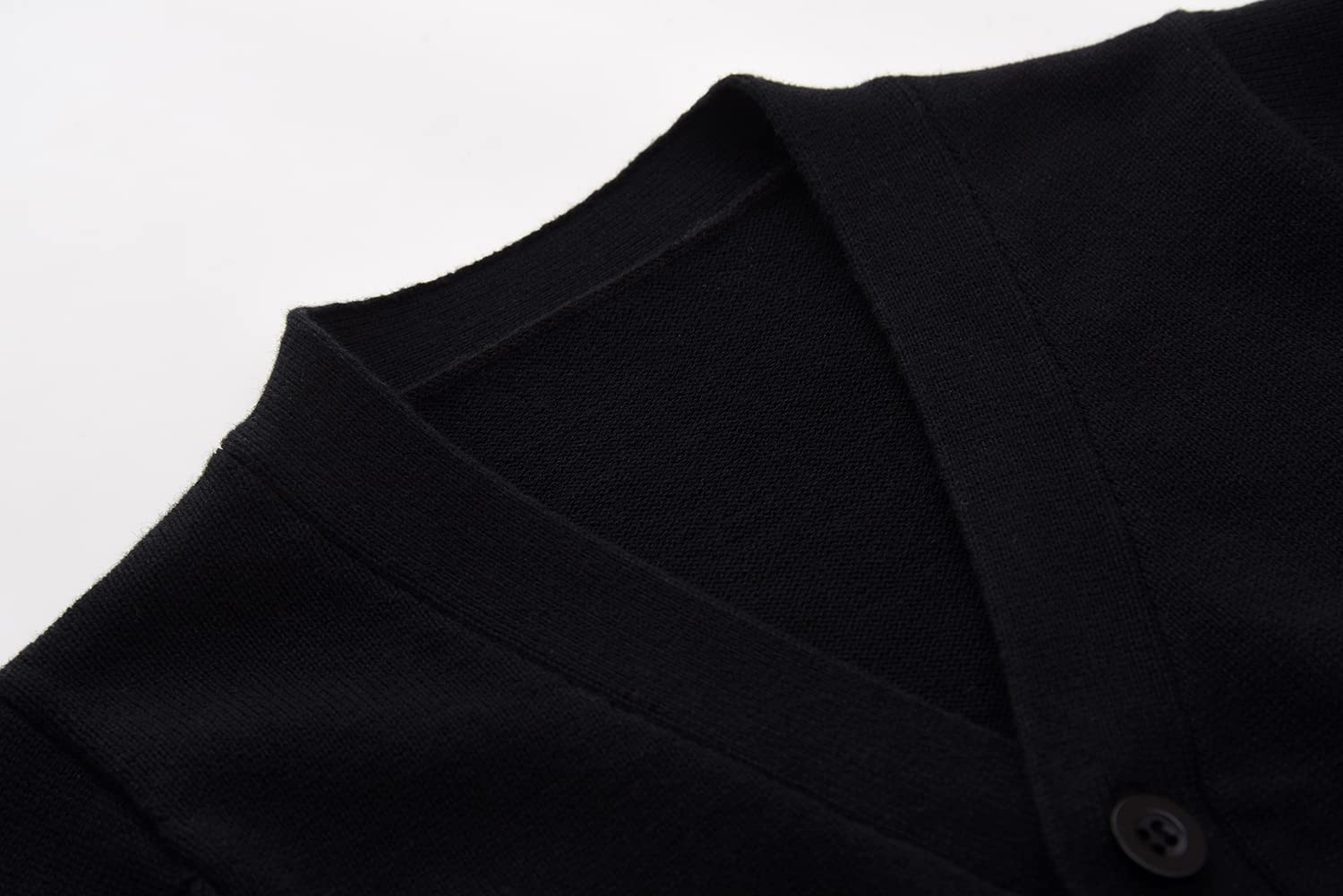 BINIDUCKLING Cárdigan escolar con cuello en V para niños y niñas, manga larga, con botones, para uniforme escolar