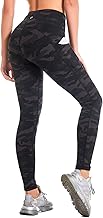 CAMBIVO Women's High Waist Camouflage Leggings, Long Sports Leggings with Mobile Phone Pocket, Sports Trousers, Yoga Trousers, Breathable & Opaque for Fitness, Yoga, Training, Casual