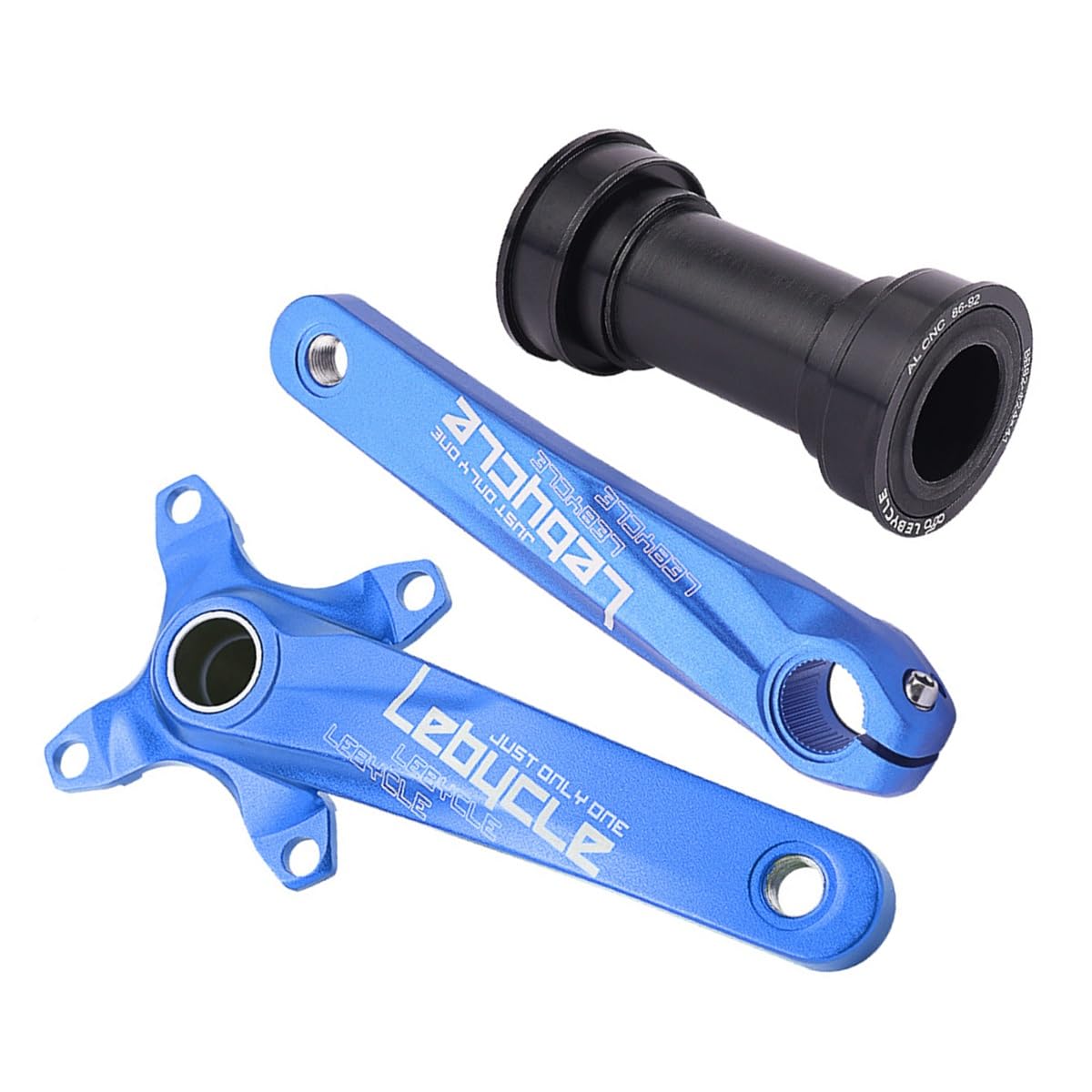 Pédalier Droit Aluminium Bianchi – 170mm – Axe 105mm – Vélo Course – Noir