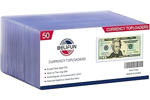50ct Regular Currency Topload Holders - The Pristine Protection for Your Paper Currency