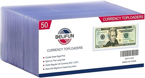 Soportes para carga superior de moneda regular de 50 ct, cargadores de billetes de banco, soportes de exhibición de billetes de dólar para