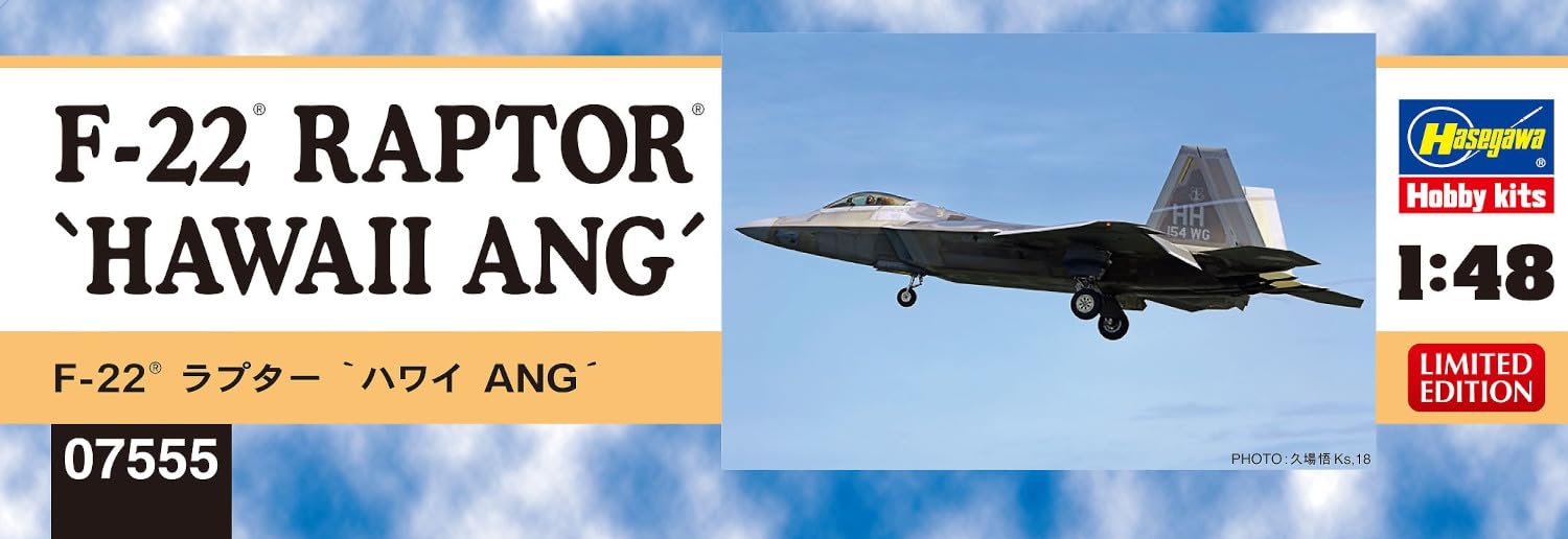ハセガワ 1/48 F22 ラプター ヴァージニア州空軍 塗装済み完成品 1/48 F-22 ラプター “ハワイ ANG” プラモデル[ハセガワ]《発売済
