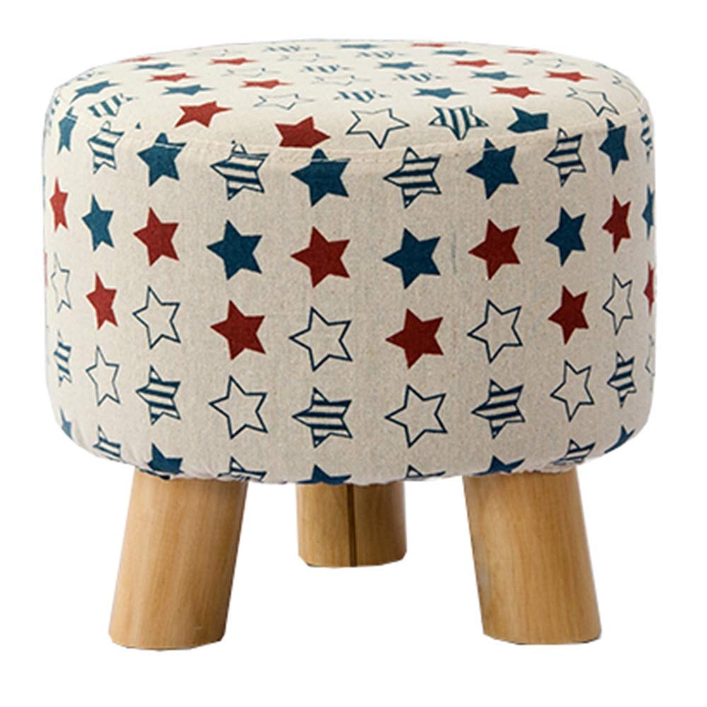 Banc à chaussures lavable pour l'entrée et tabouret de canapé compact motif étoile