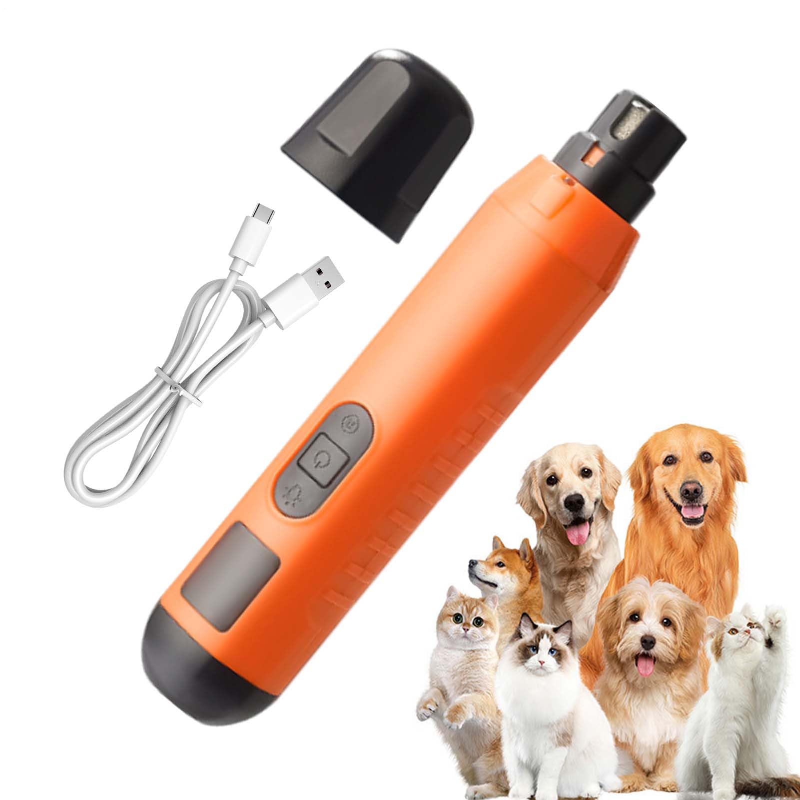 Ponceuse à ongles pour chien et chat rechargeable USB à 5 vitesses