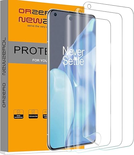 Orzero Protector de pantalla de TPU compatible con OnePlus 9 Pro (no de vidrio), con herramienta de alineación, alta definición, sin burbujas,