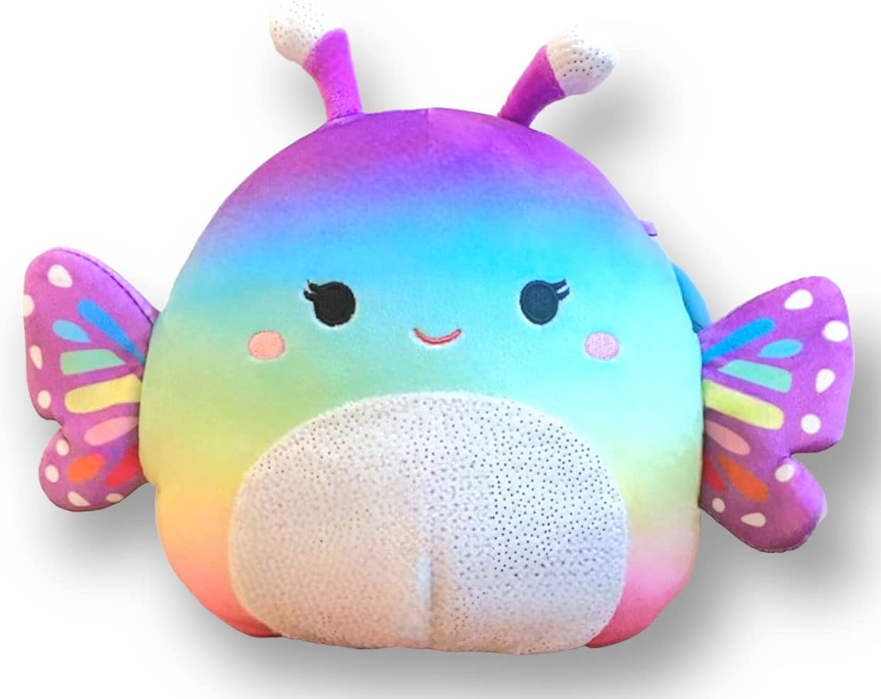 Squishmallows Official Kellytoy Estephania Rainbow Tie-Dye Butterfly 8 Inch Plush - Join This Sweet Insect and her Squad