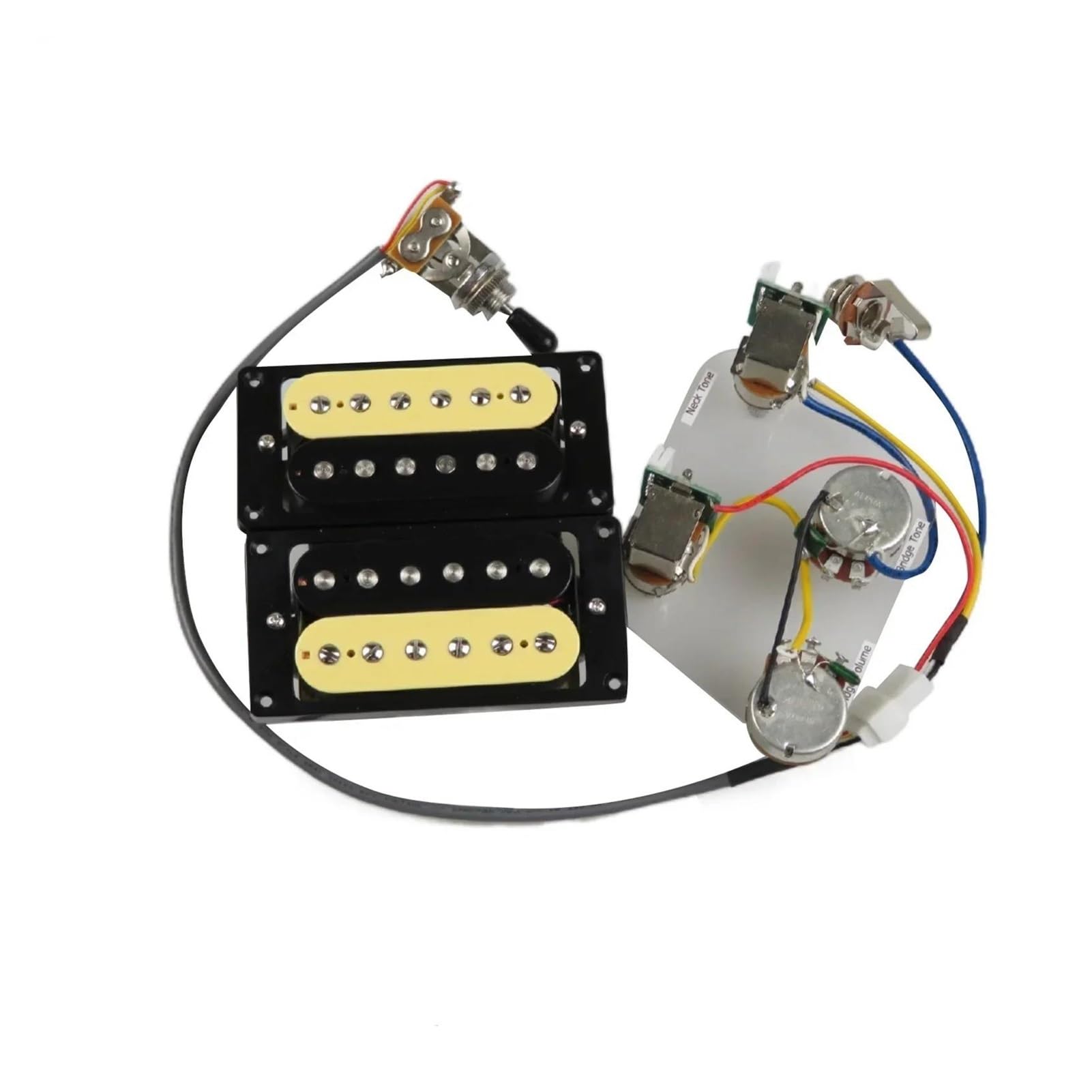 Accesorios Profesionales Para Guitarras Humbuckers Pastillas De Posición De Puente Y Cuello Arnés De Cableado 4C