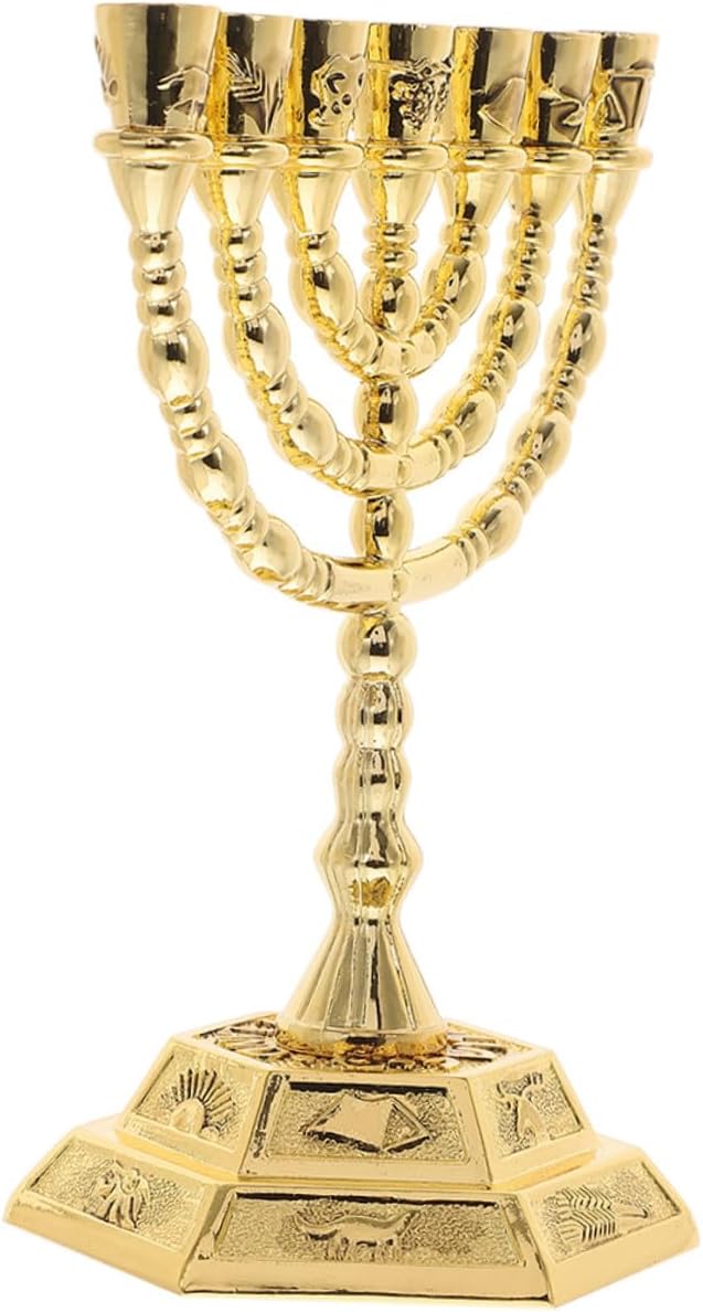ULTECHNOVO European Style Zinc Alloy Candle Holder Large Desktop Candelabra for Party Festival Decoration Gold Metal Tapered Candle Stand for Bedroom Dining Table and Home Ambiance Height