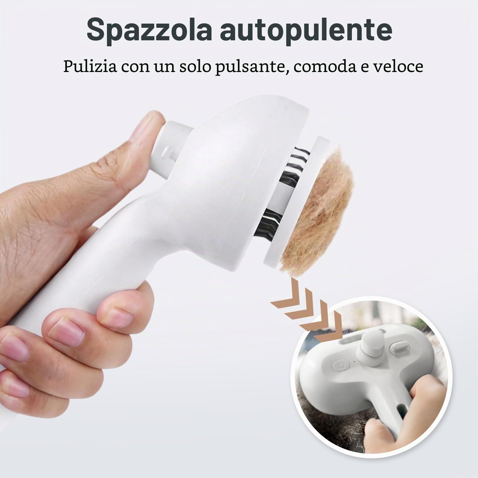 Spazzola a Vapore per Gatti e Cani, 2 In 1 con Spruzzo, Spazzola Vapore per Rimuovere Peli Aggrovigliati, Gatto