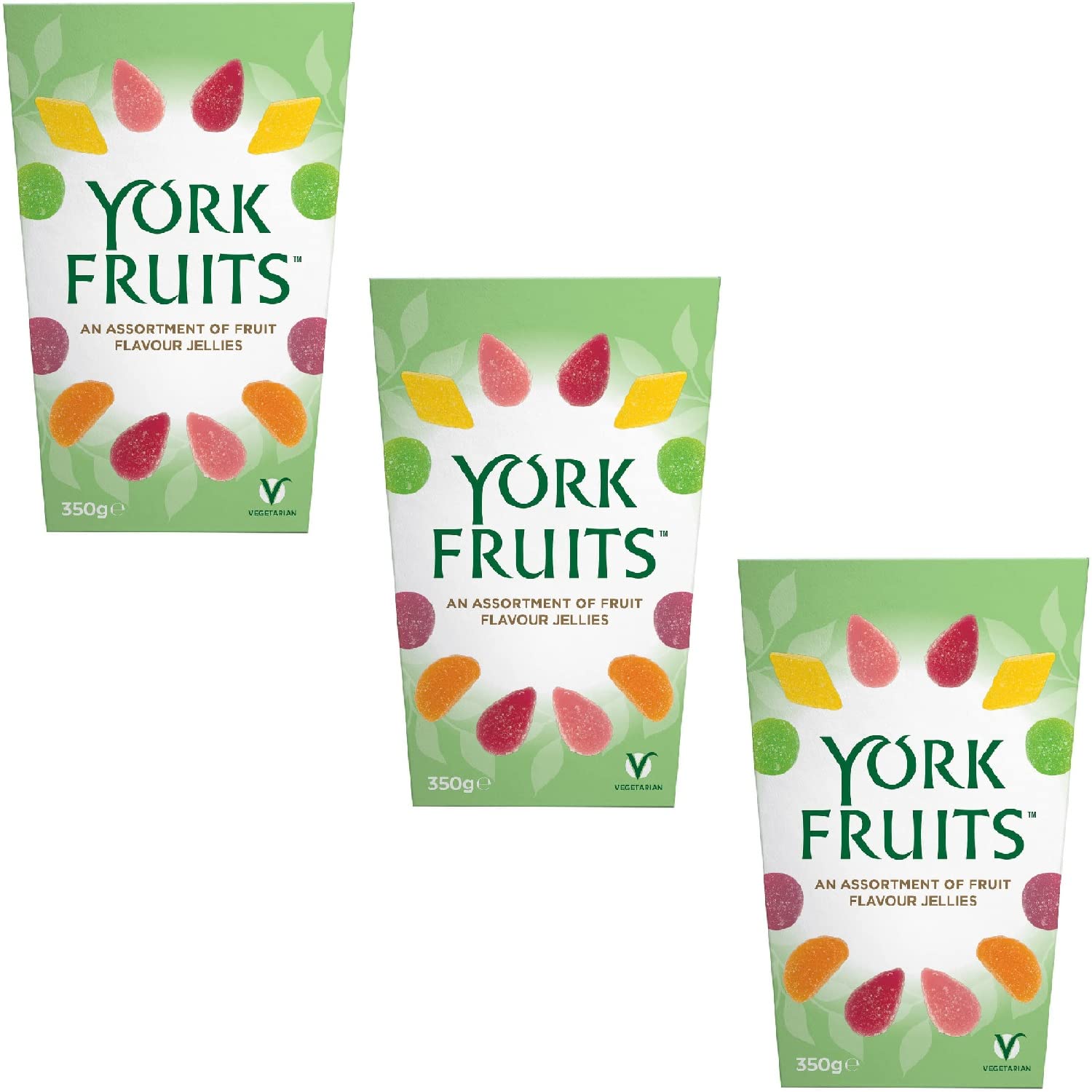 3 x 350g Assorted Fruit Falvour Jellies Lemon Cherry Raspberry Mandarin Strawberry Lime Jelly Fruits