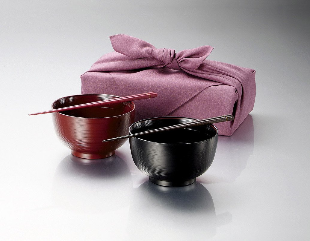 Amazon.co.jp: 北市漆器店 Kaze-ya style 刷毛目ペア多用椀