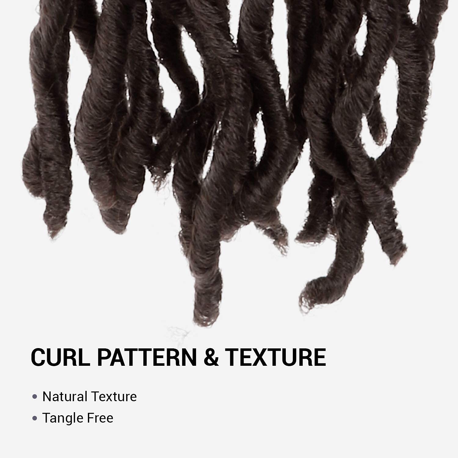 AU-THEN-TIC Faux Locs Wavy Crochet Hair,18 Inch, 6 Pack, Pre-Looped Synthetic Extensions for Dreadlock and U-Loc Styles,(4-MediumDarkBrown)