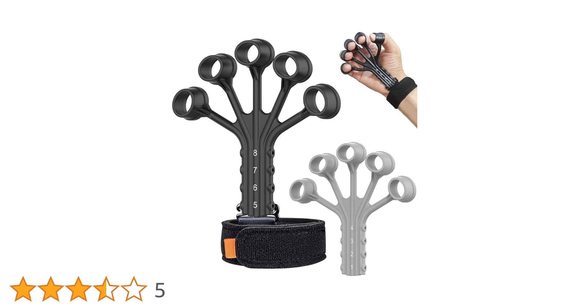 Amazon | ハンドグリップ フィンガートレーナー 指トレーニング 握力 8