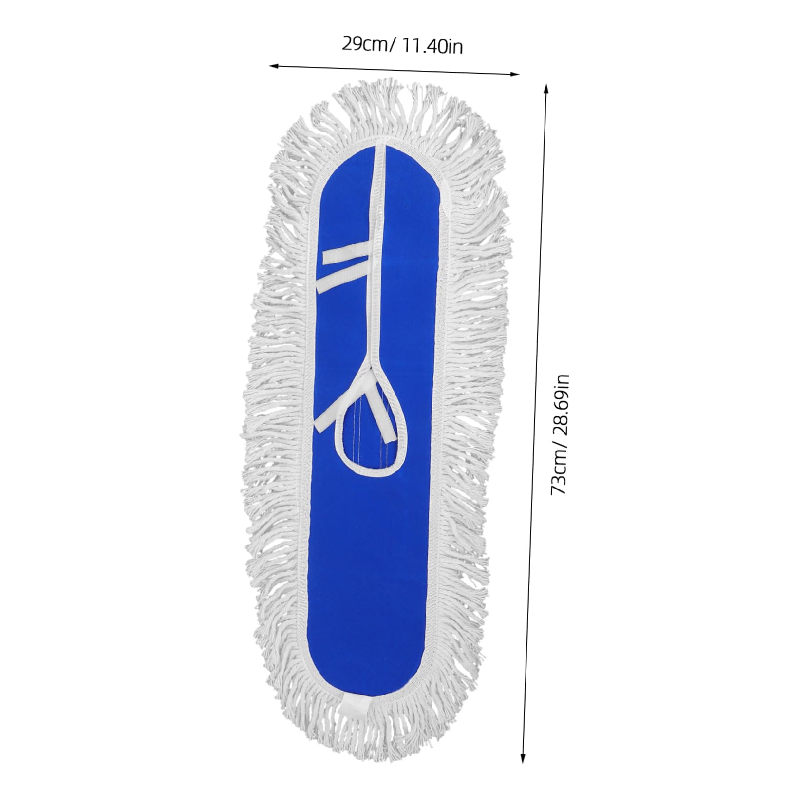 2pcs Mop Replacement Head: Heavy Duty Cotton Mop Cover for Floor Cleaning Warehouses Offices Reusable Industrial Pads Blue White