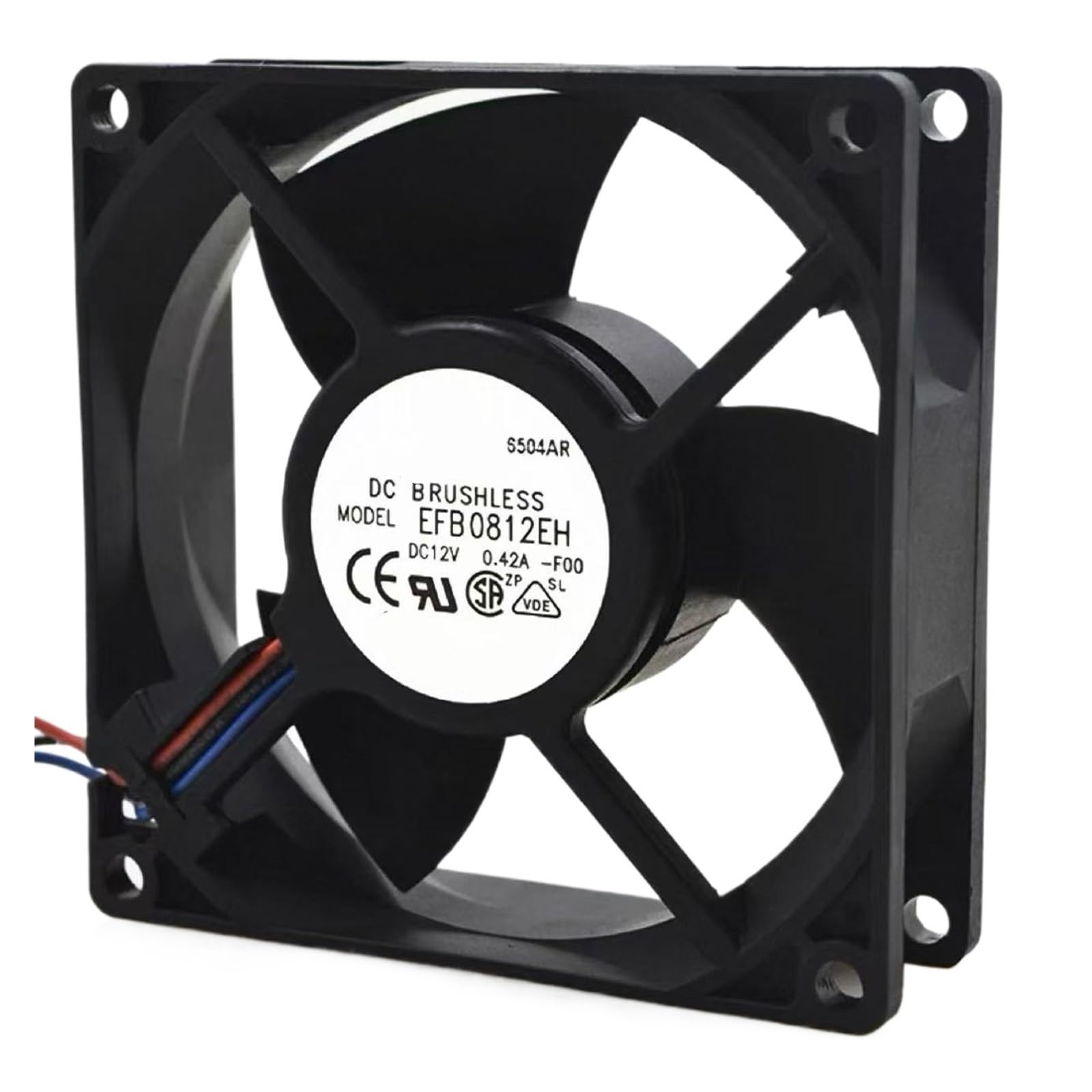 KNIUWMBMH 8025 80mm Fan EFB0812EH-R00 80x80x25.4mm 12V 0.42A Cooling Fan