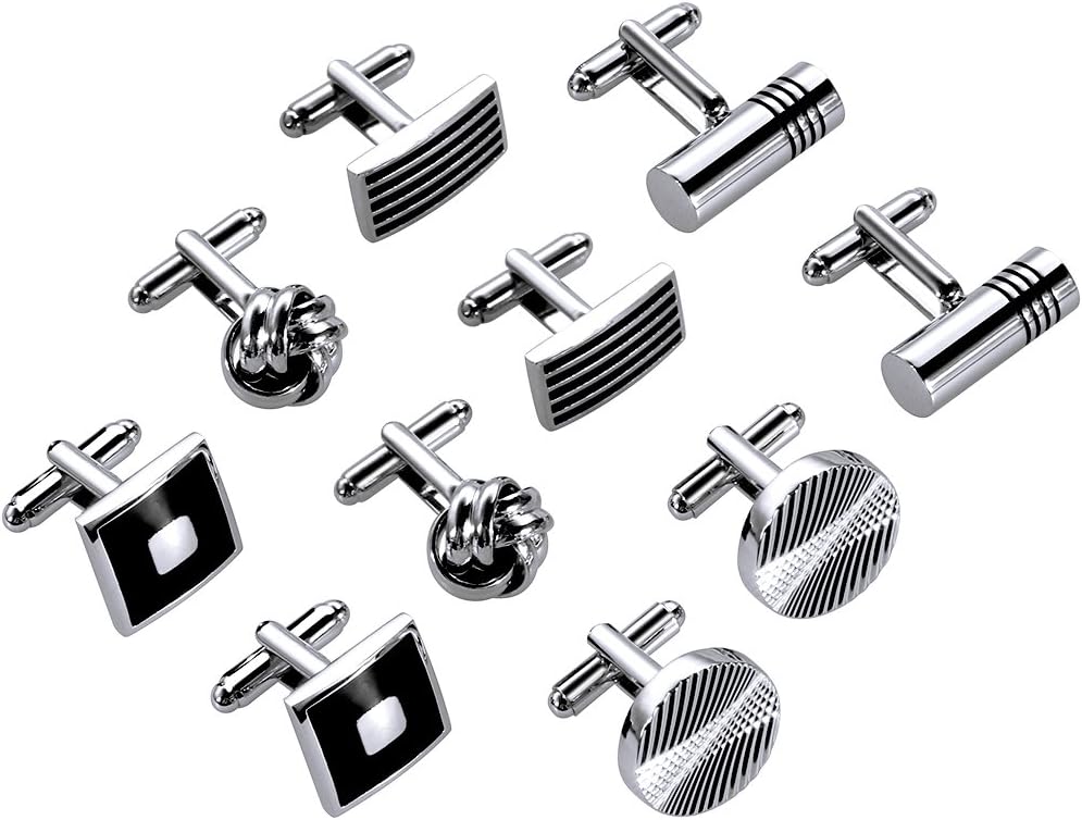 Men's Cufflinks Cuff Links for Men, Stainless Steel Tuxedo Shirt Cuff Links Set, Mens Jewelry or Accessories for Business, Wedding