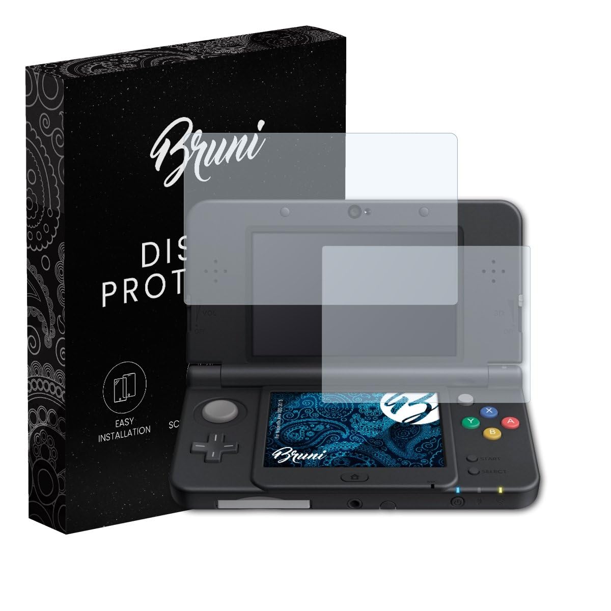 Bruni Screen Protector compatible with Nintendo New 3DS 2015 Protector Film, crystal clear Protective Film (Set of 2)
