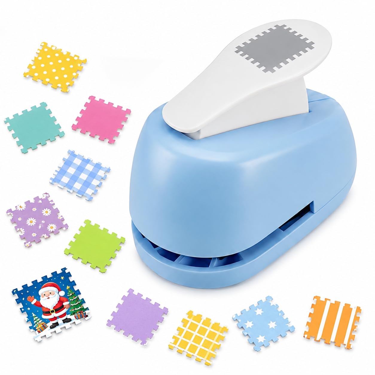 Square Stamp Punch Cutter for Crafting, Portable Paper Hole Puncher for Scrapbooking, DIY Card Making & Arts Crafts Supplies, Smooth Edges