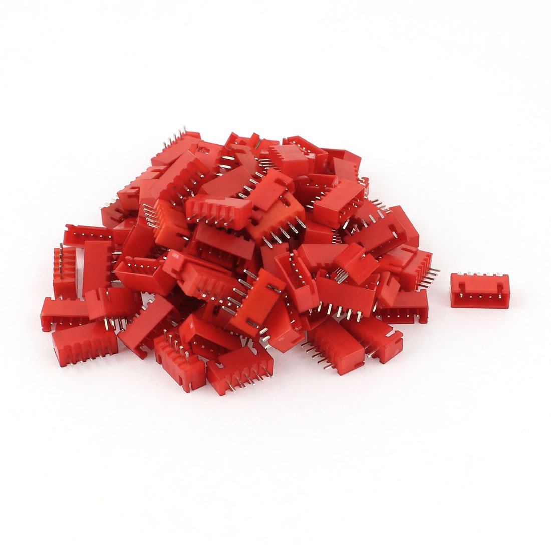 Aexit 100Pcs 2.54mm Audio & Video Accessories 5-pin Single Row Straight DIP Female Pin Connectors & Adapters Header Strip