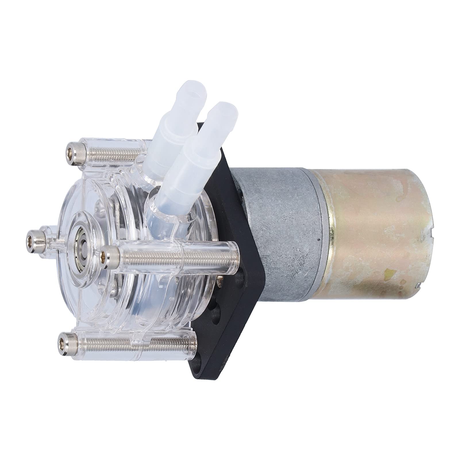 Bomba peristáltica de 12 V para líquido viscoso con caudal de 400 ml por minuto, compatible con motores de 42 pasos y de engranajes CC, con marco de rueda con rodamiento de bolas