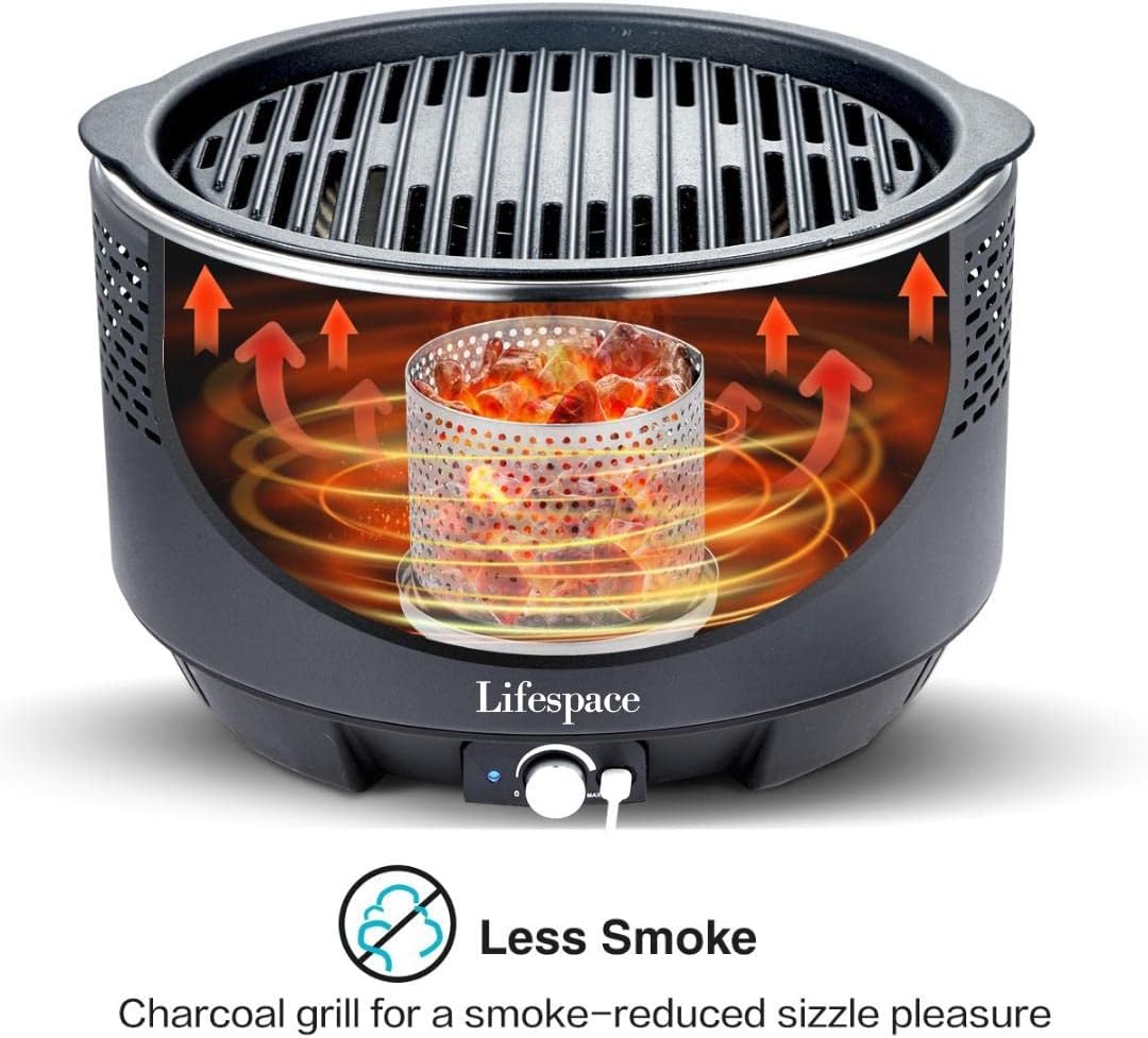 Lifespace Portable Lightweight Charcoal Grill with FREE Carry Bag