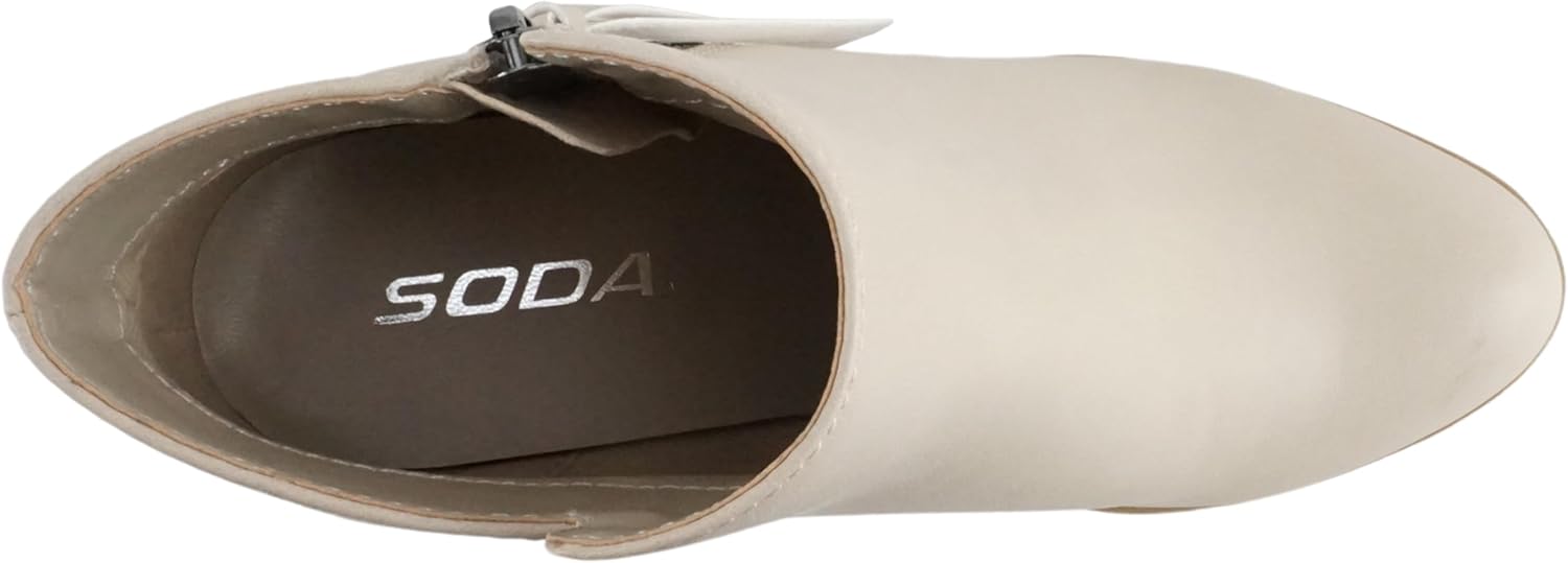 Soda Women's Ages Tassel Zip Chunky Heel Bootie - Image 5