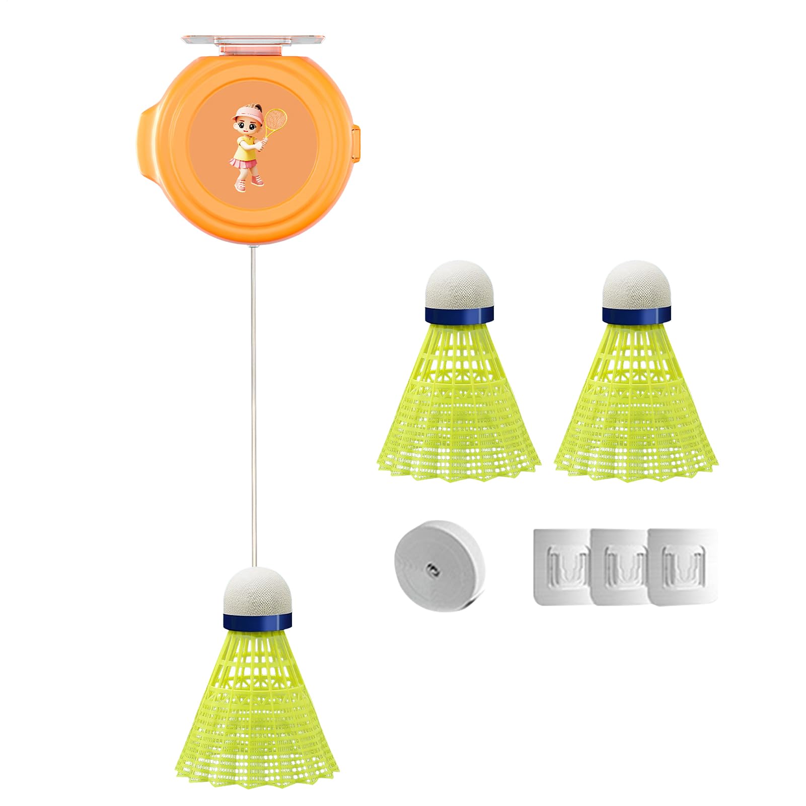 Badminton Training Tool,Badminton Solo Equipment Practice | Trainer for Hand-Eye Coordination Agility Training with Elastic Cords for Parks