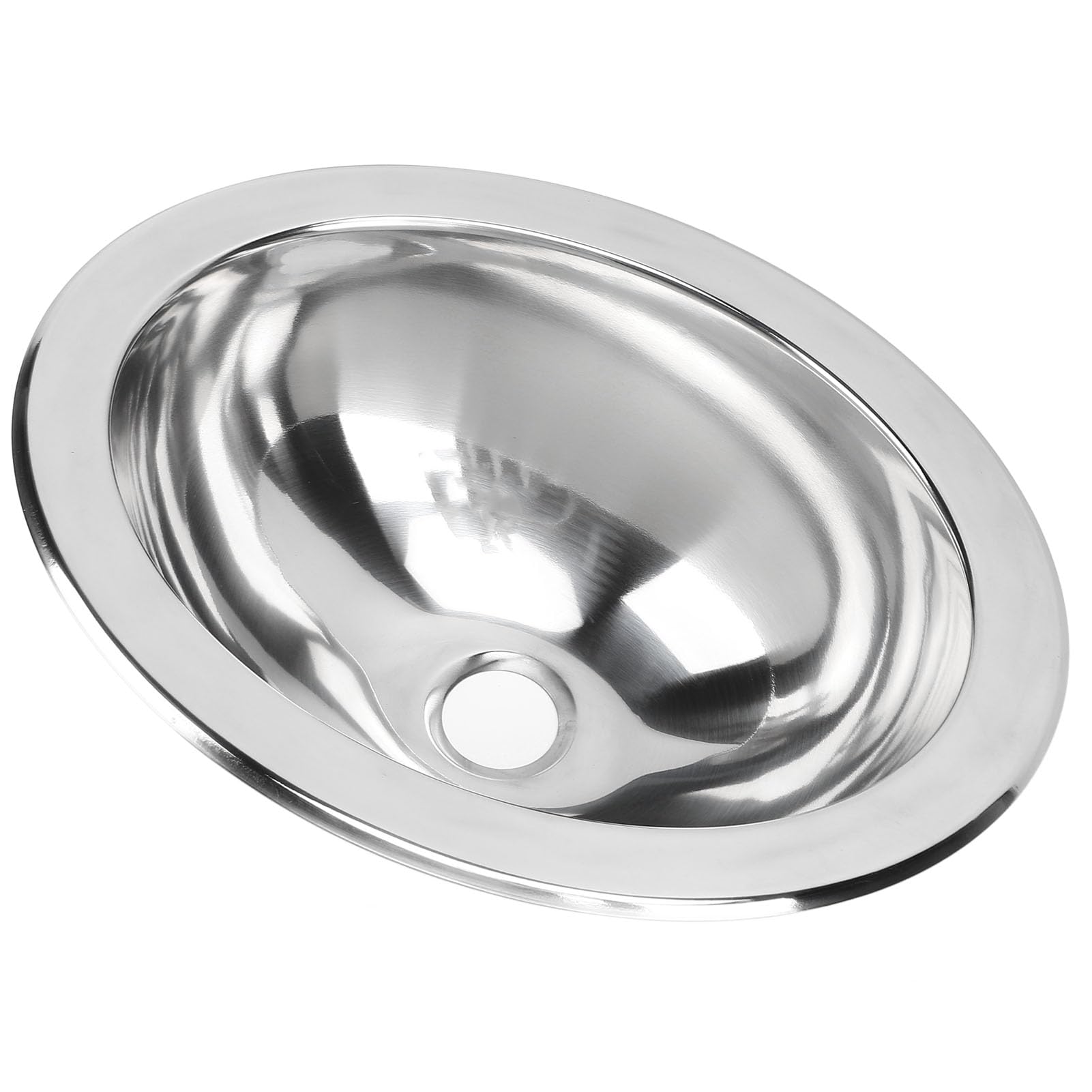 Lavello da Bar a Vasca Singola 340 X 270 X 120 Mm Lavello da Cucina in Acciaio Inossidabile Lucidato con Foro di Scarico da 40 Mm per Bagno per Roulotte Barca