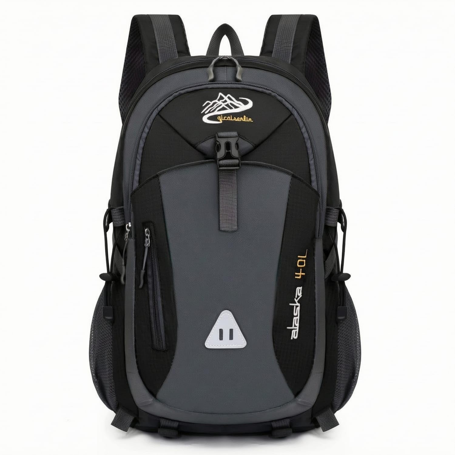 Shock-Absorbing Hiking Backpack Padded Backpack with Front Pocket Multi-Panel Rucksack Roomy for Hikers, Travelers, Campers, Camping, Mountaineering, Black-picture-20