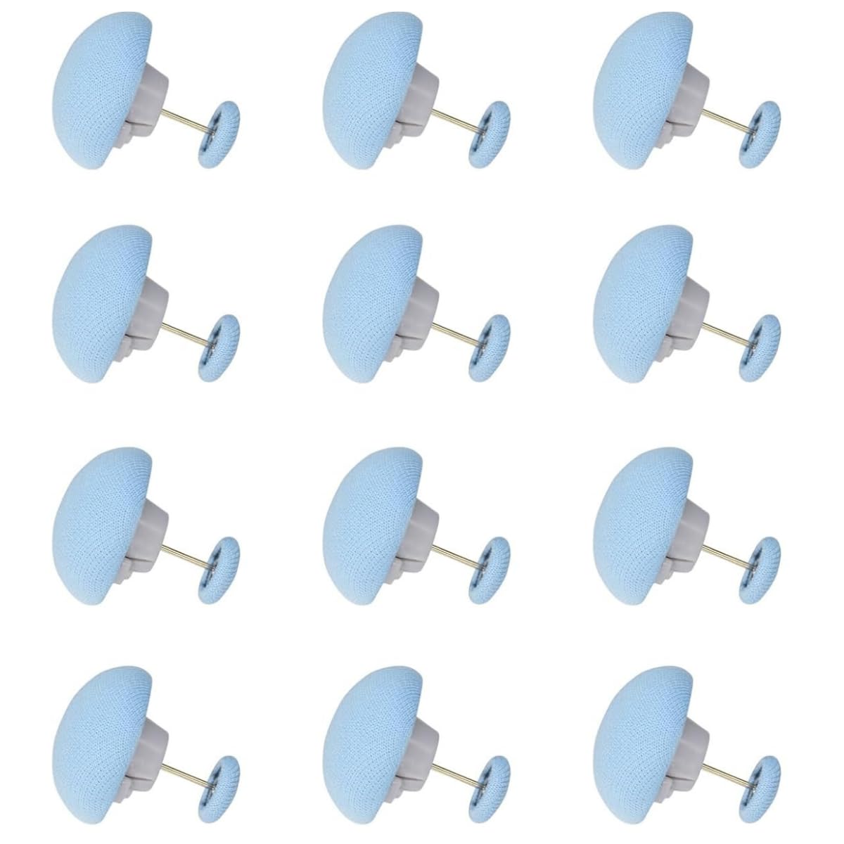 pepplo Mushroom Round Blanket Fixing Pins, Bedroom Duvet Holder Buttons, Buttons for Blanket Cover, Quilt Fixing Clips, Duvet Cover Clips, Bedding Holder, Quilt Snap Fastener Pins (Pack of 12, Blue)-image-37