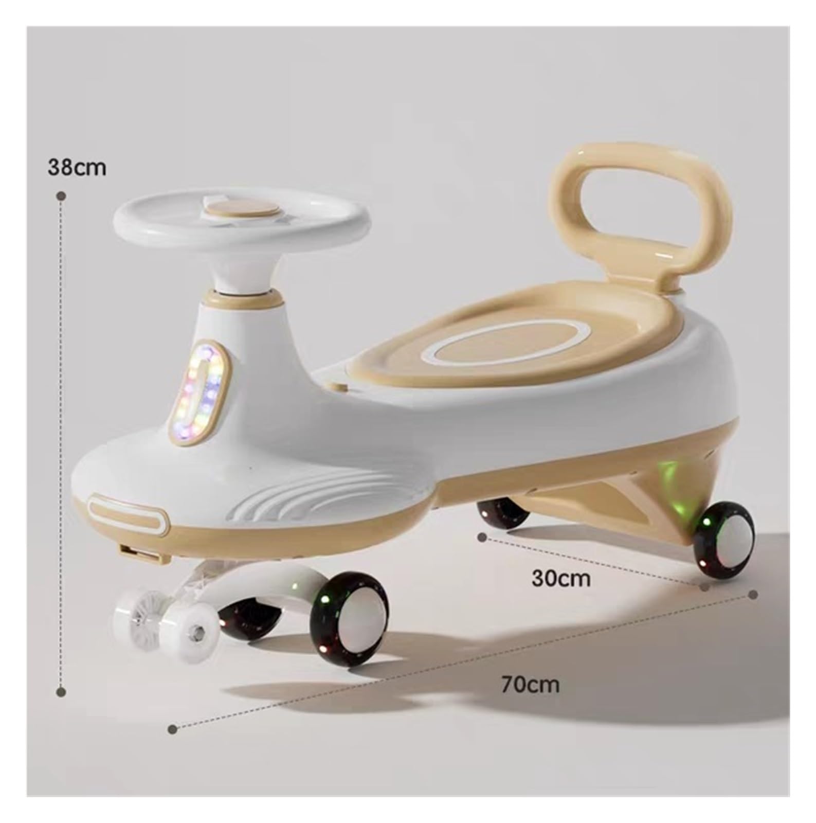 Wiggle-Auto for Kinder for Aufsitzen, mit blinkenden Musiklichtern Spielzeug