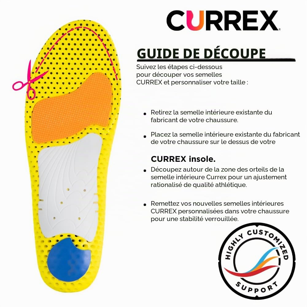 CURREX Semelle RunPro - Découvrez votre semelle pour une nouvelle dimension de la course. Une semelle dynamique pour le sport, les loisirs et la course à pied